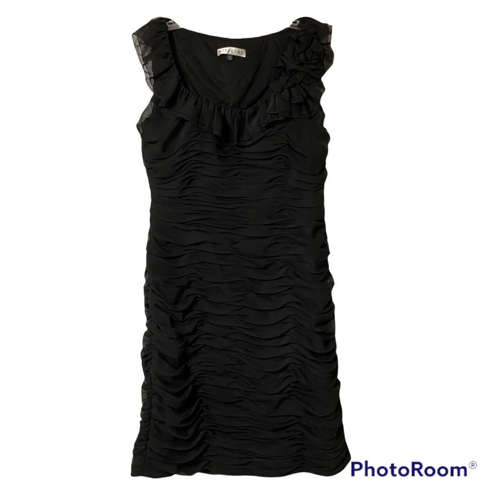 Niteline Little Black Dress with Tufting Size 14W